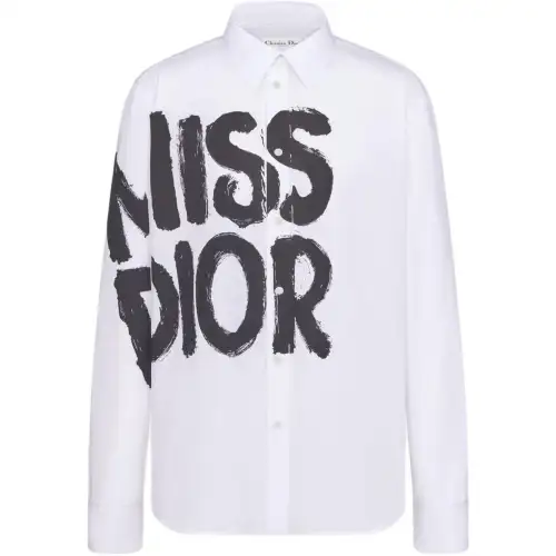 DIOR Shirts Women's White Lapel Moderate Other