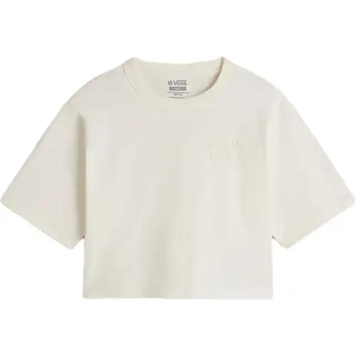 Vans T Shirts Women's White Crew Neck Moderate Straight Fit