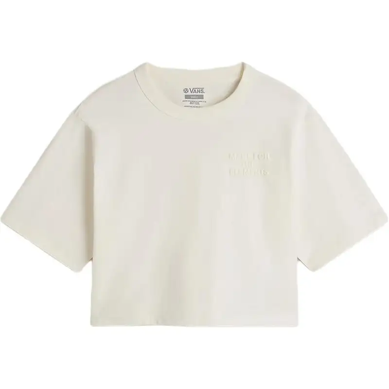 Vans T Shirts Women's White Crew Neck Moderate Straight Fit
