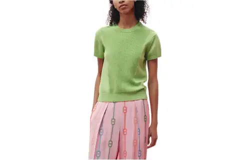 HERMES Cashmere Sweater Women's Green
