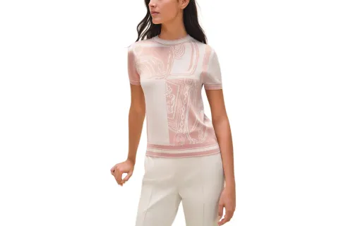 HERMES Regular T Shirt Women's Rose