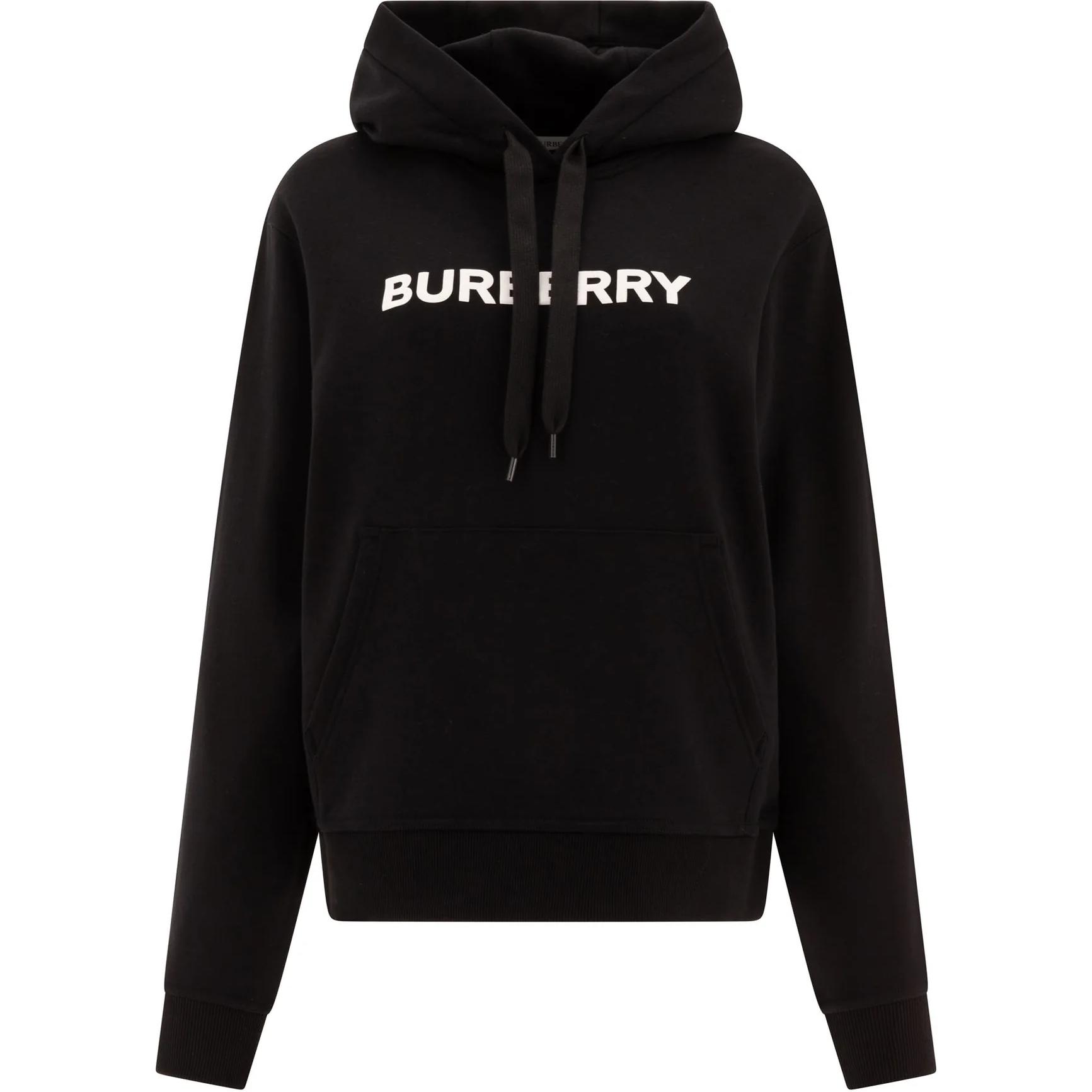 Женское худи Burberry Logo (черное)