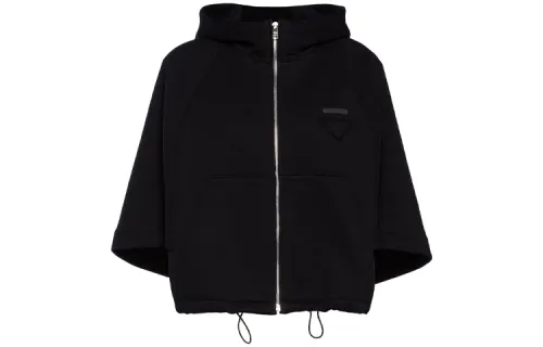 PRADA Jackets Women's Black Hooded Moderate Other