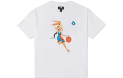 Converse T Shirts Women's White Crew Neck Moderate Other