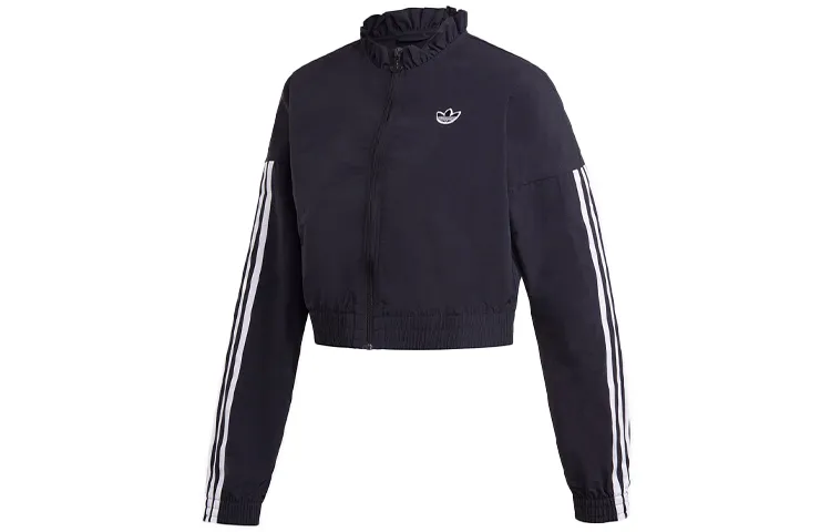 Adidas Originals Jackets Women's Black Stand Collar Moderate Other