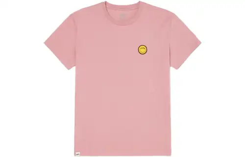 Vans T Shirts Women's Pink Crew Neck Moderate Straight Fit