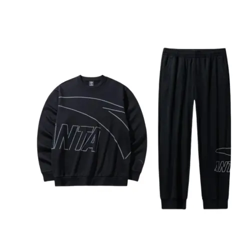 Anta Sweatshirt Set Unisex Black