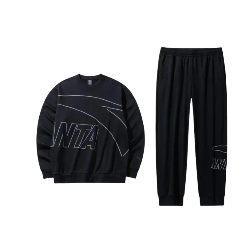 Anta Sweatshirt Set Unisex Black