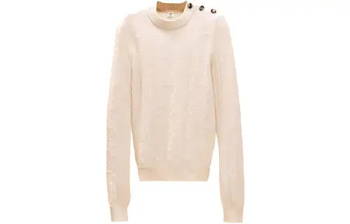 HERMES FW22 Cashmere Sweater Women's Beige