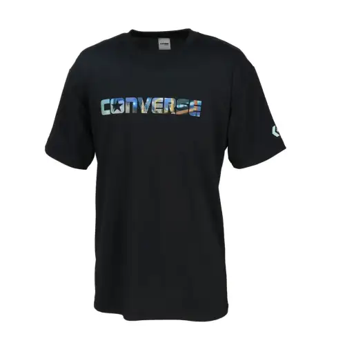 Converse T Shirts Unisex Black Crew Neck Moderate