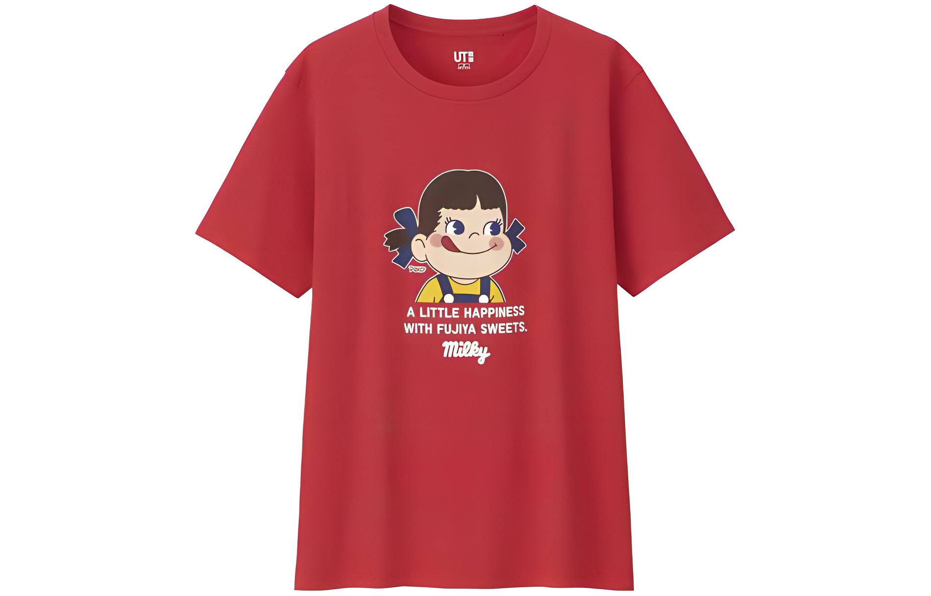 Женская футболка UNIQLO (белая с принтом)