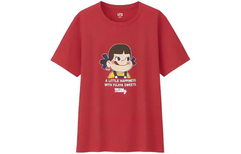 UNIQLO T Shirts Women's Watermelon Red Crew Neck Moderate Other