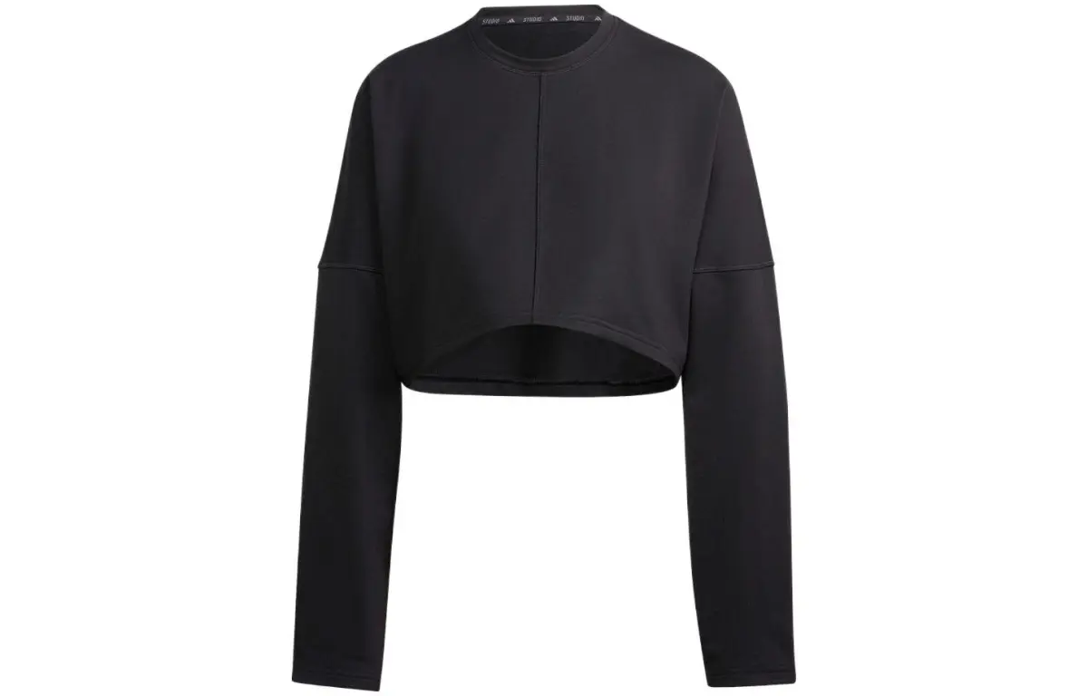 Adidas Sweatshirts Women's Black Crew Neck Moderate Regular