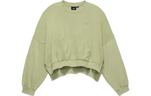 Vans Sweatshirts Women's Light Green Crew Neck Moderate Regular