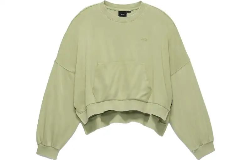 Vans Sweatshirts Women's Light Green Crew Neck Moderate Regular