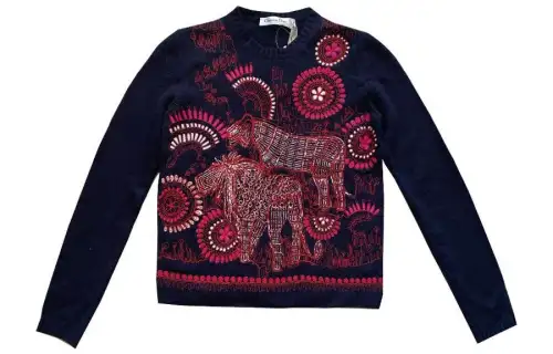 DIOR Cashmere Sweater Women's Navy Blue