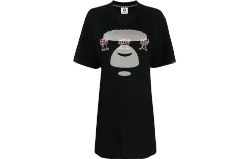 A BATHING APE Logo print Cotton T shirt
