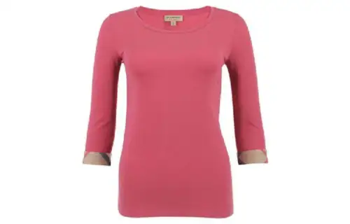 Burberry T Shirts Women's Pink Crew Neck Moderate Other