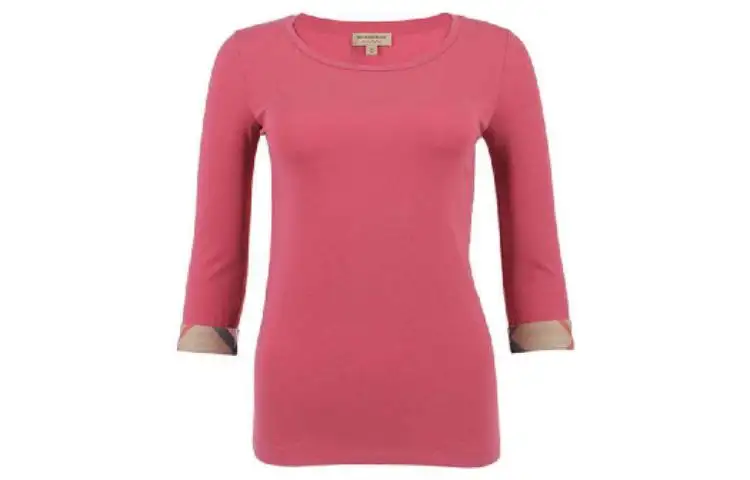 Burberry T Shirts Women's Pink Crew Neck Moderate Other