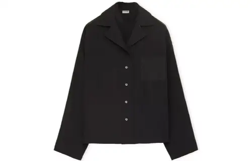 LOEWE SS23 Shirts Women's Black Suit Collar Moderate Other