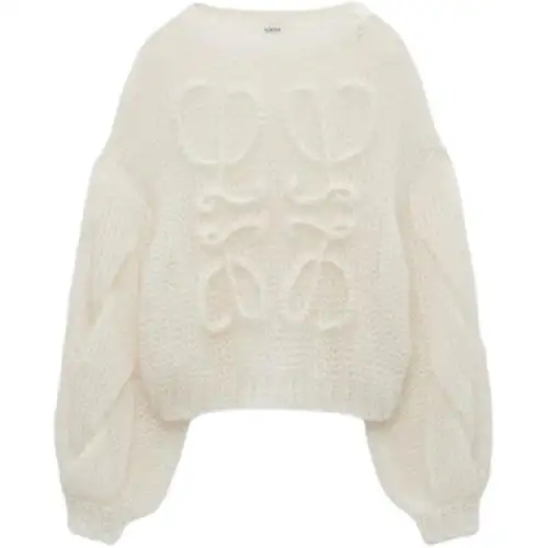 LOEWE Anagram Logo Embroidered Crewneck Oversized Jumper