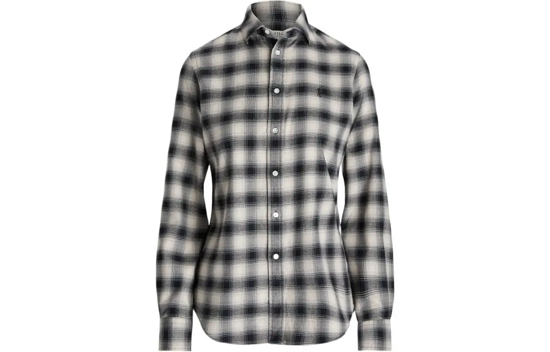 Polo Ralph Lauren Shirt Classic Version Women's Black White Multicolor