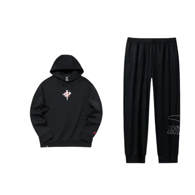 Anta Sweatshirt Set Unisex Basic Black