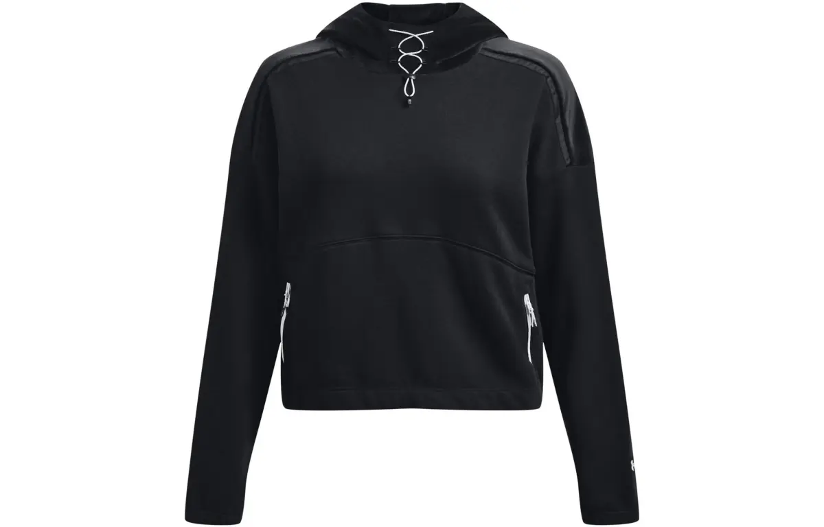 Under Armour Sweatshirts Women's Black Hooded Moderate Regular