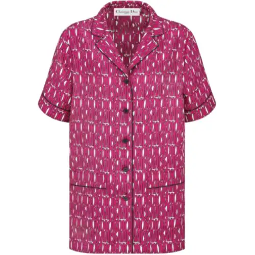 DIOR Shirts Women's Purple Pointed Collar Moderate Other