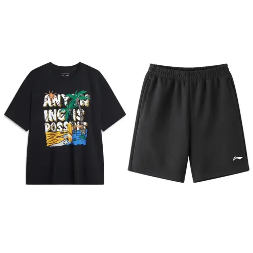 Li Ning Casual Sportswear Men's Crew Neck Moderate
