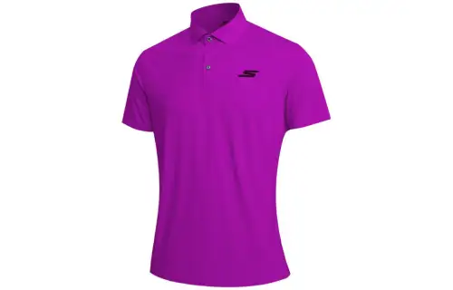 Skechers Polo Shirts Women's Fine Tail Warbler Purple Polo Collar Moderate Straight Fit