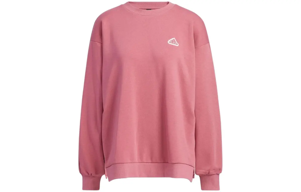 Adidas Sweatshirts Women's Pink Crew Neck Moderate Regular