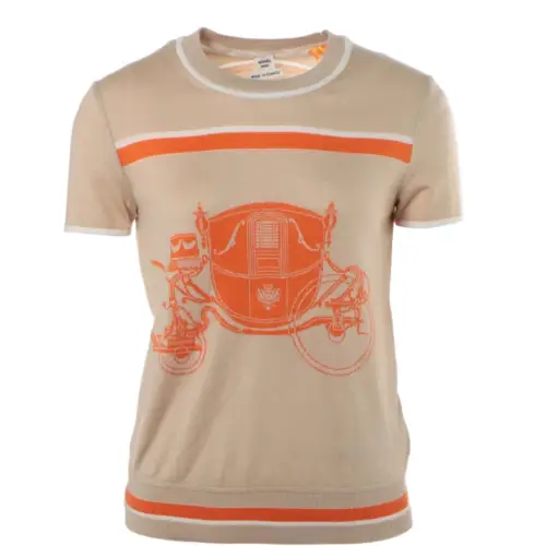 HERMES SS23 Cashmere Sweater Women's Ecru
