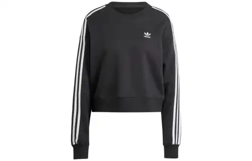 Adidas Originals Sweatshirts Women's Black Crew Neck Moderate Regular