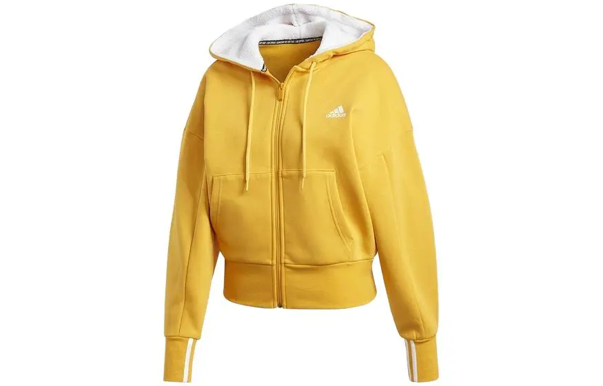 Adidas Jackets Women's Yellow Hooded Moderate Other