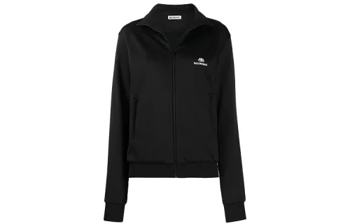 Balenciaga Zip Up Track Jacket Black