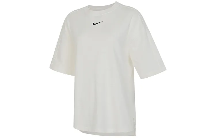 Nike Women'ss Logo Crewneck Casual T-Shirt White