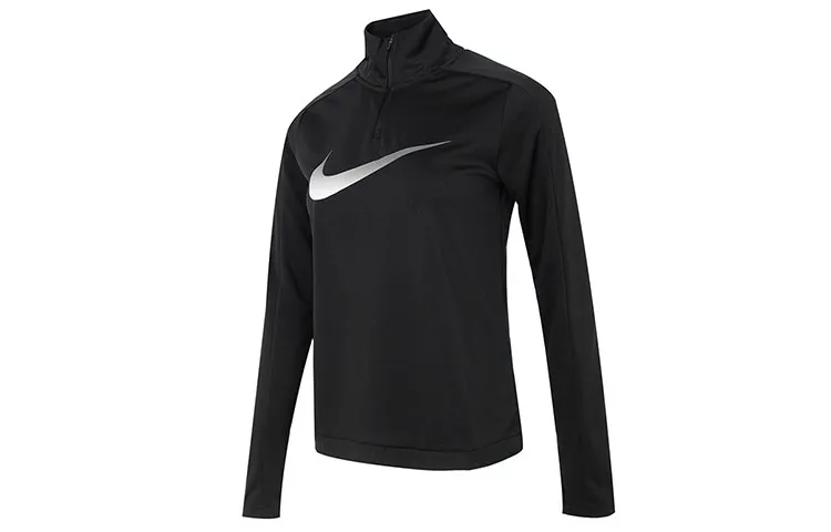 Nike Sweatshirts Women's Black Half-open Collar Moderate Other