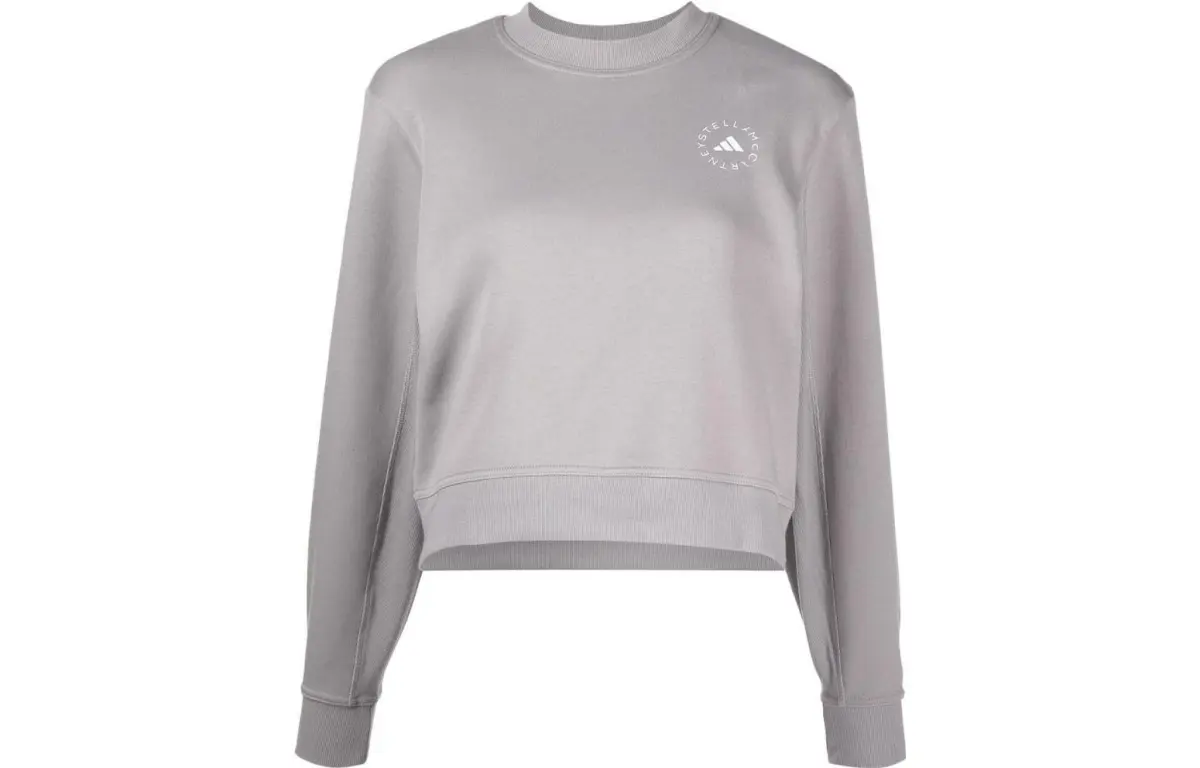 Adidas Sweatshirts Women's Gray Crew Neck Moderate Straight Fit