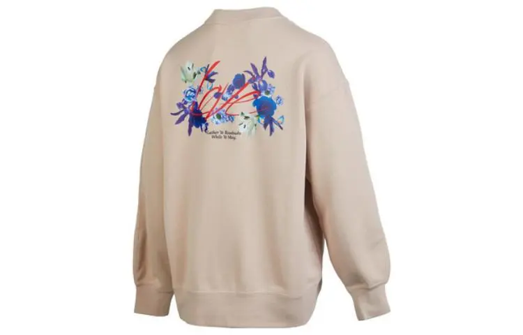 Jordan Flight Sweatshirts Women's Fossil Lime Crew Neck Moderate Plus Size