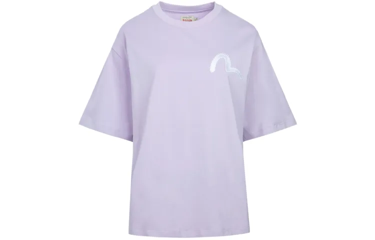 EVISU Drop Shoulder Sleeve T Shirt Women's Purple
