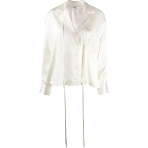 LOEWE Shirts Women's White Lapel Moderate