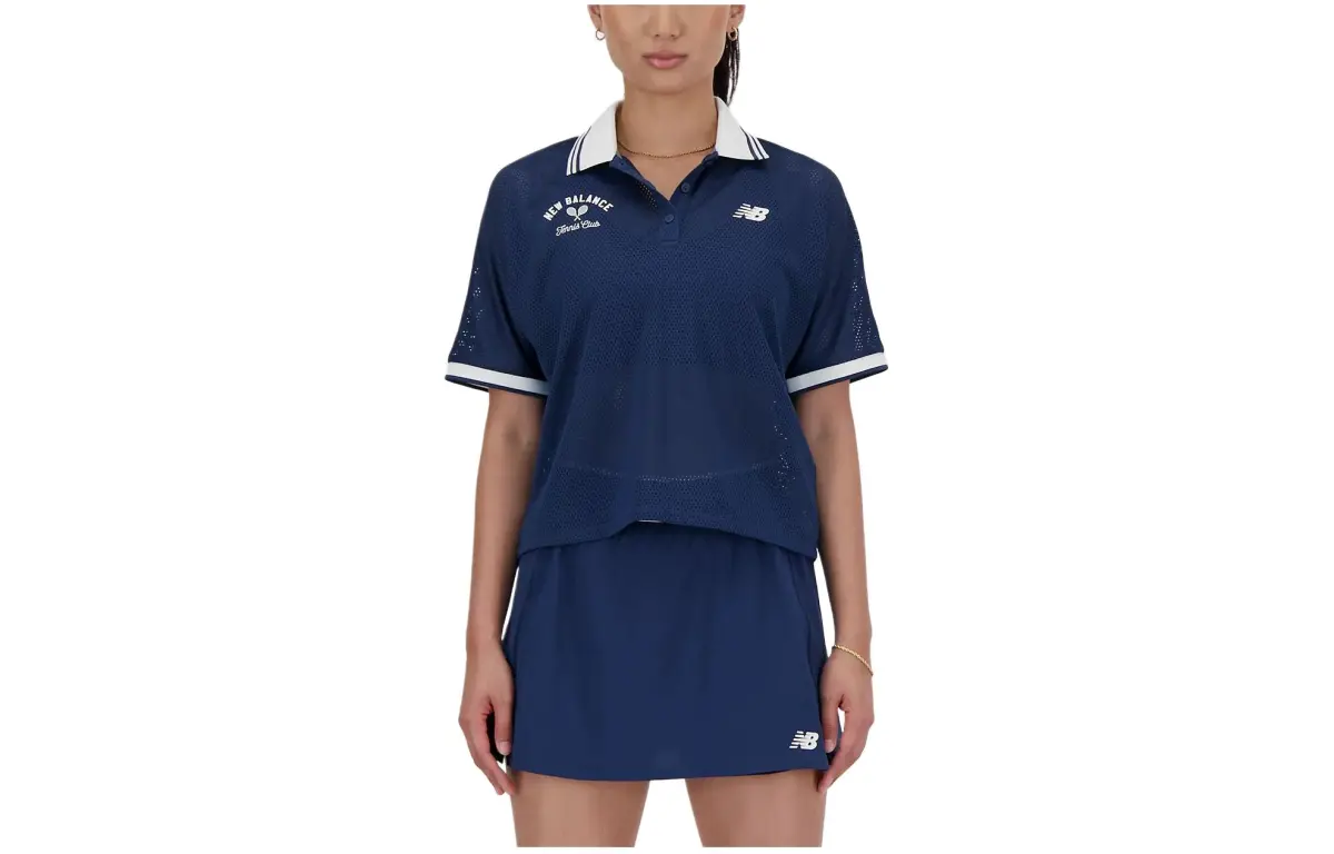 New Balance Mesh Tournament Polo Shirt Women's Marine