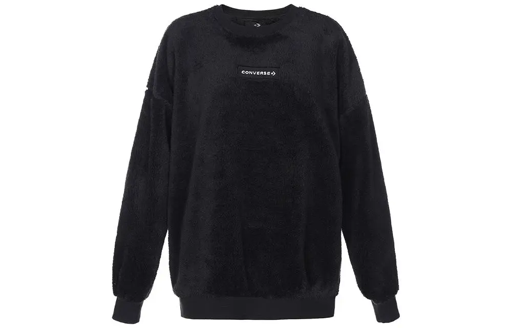 Converse Sweatshirts Women's Black Crew Neck Moderate Regular