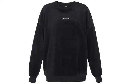Converse Sweatshirts Women's Black Crew Neck Moderate Regular