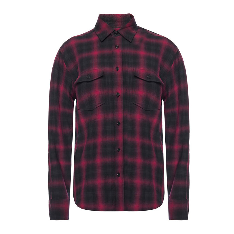 Женская рубашка SAINT LAURENT (бордовая)