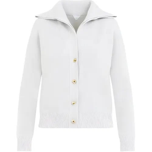 Bottega Veneta Knot Button Detailed Knitted Cardigan
