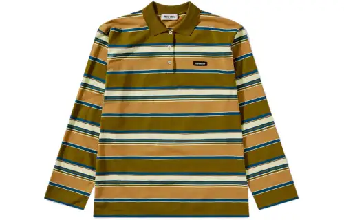Miu Miu striped cotton polo shirt