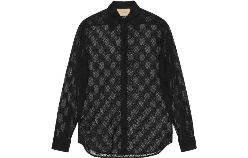 GUCCI Gg Monogrammed Double-Layer Shirt