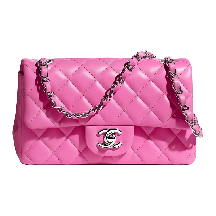 Женская сумка Chanel Classic Flap CF21K (розовый) — фото 3